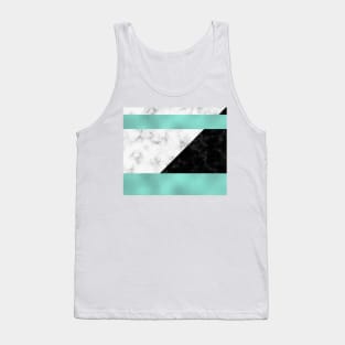 Mint marble X Tank Top